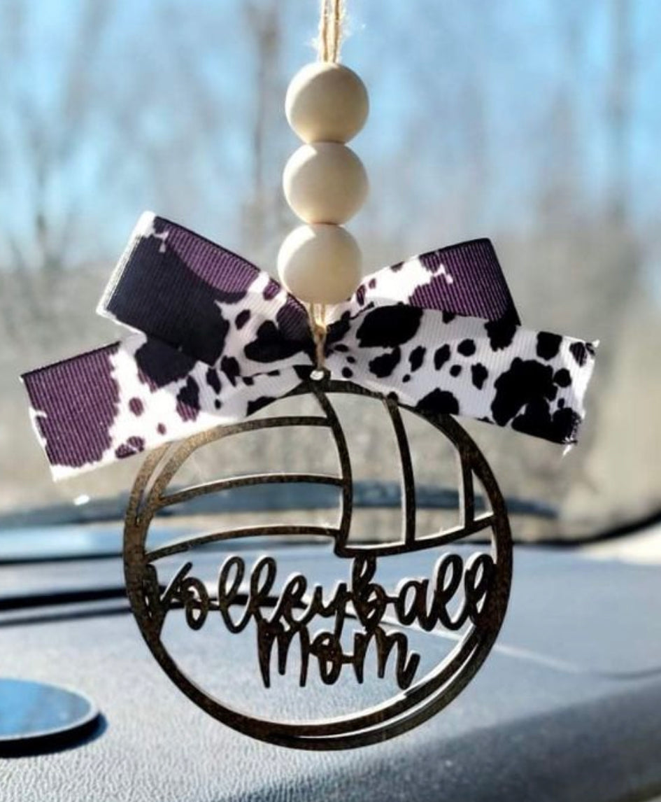 Volleyball Mom Car Charm