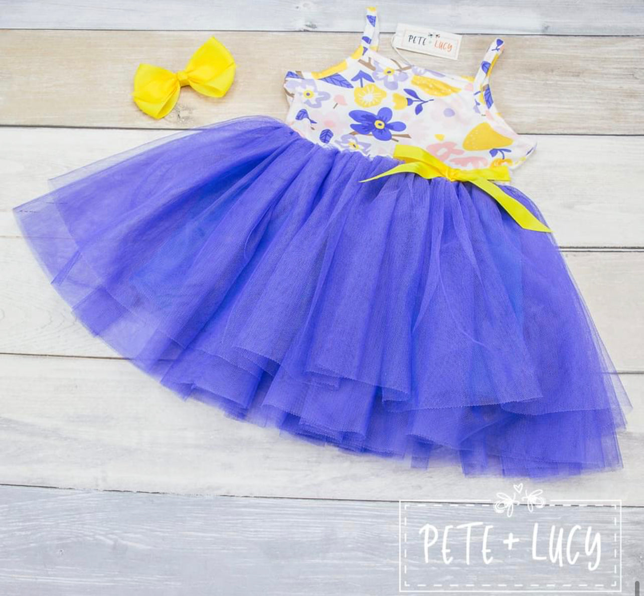 Lemon Twist Tulle Dress