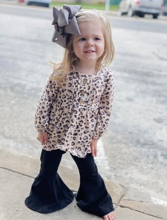 Buttoned Leopard Belle 2pc Set