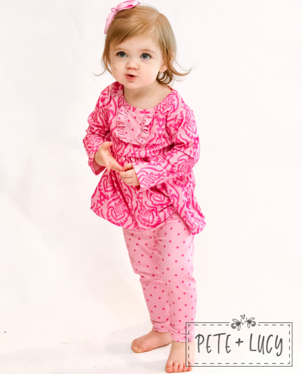 Pink Moroccan -2pc long sleeve Pants Set