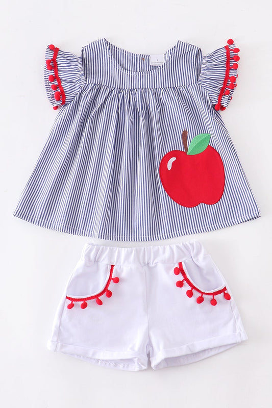 Apple Pom Pom 2pc Outfit