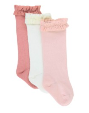 Knee High Ruffle Socks 3pk