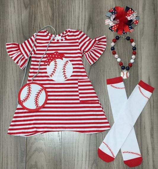 Baseball Sister Dress Set