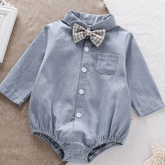 Boys Blue Dress Romper 2pc set