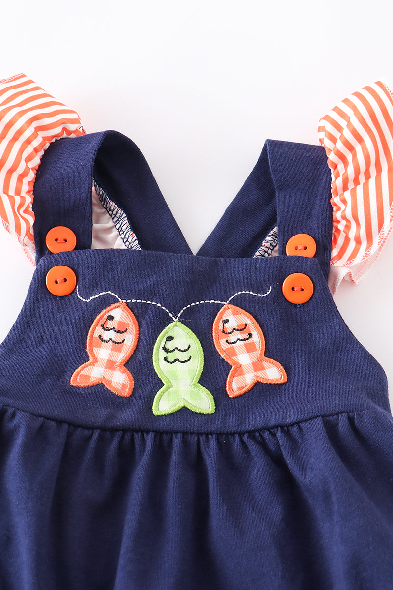 Little Fishy Siblings Girl Romper