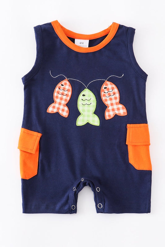 Little Fishy Siblings Boys Romper