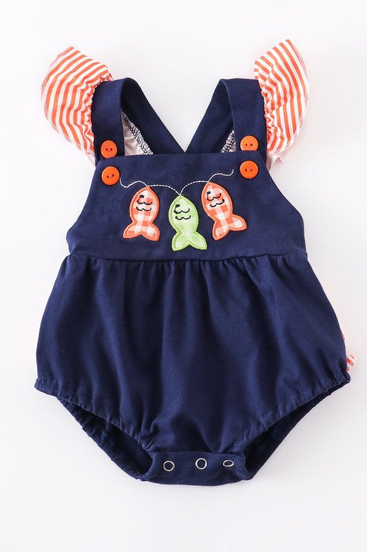 Little Fishy Siblings Girl Romper