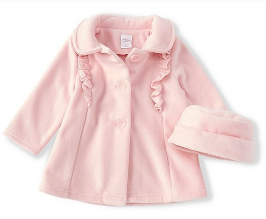 Baby Girls Peacoat & Hat Set