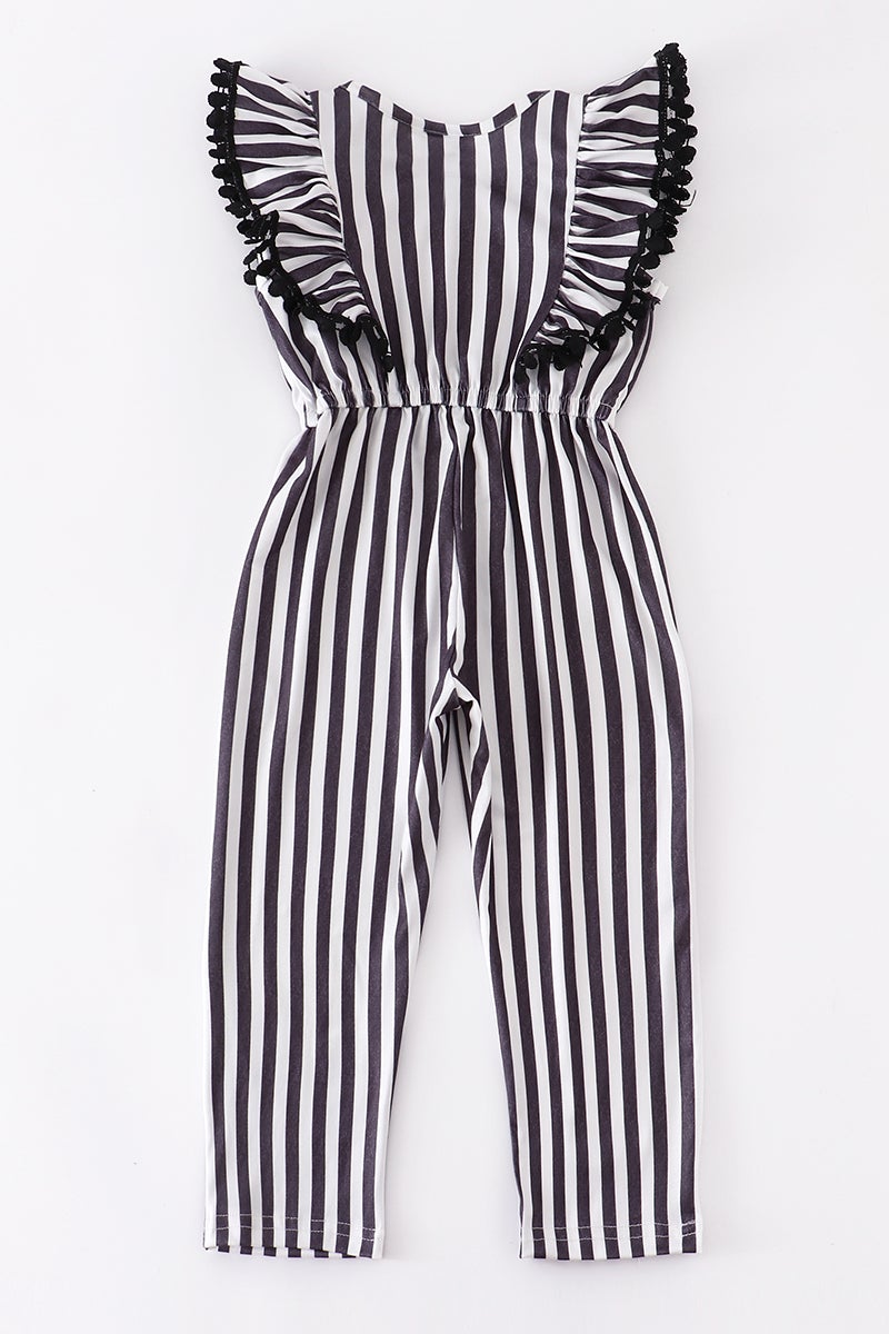 Black Striped Jumpsuit