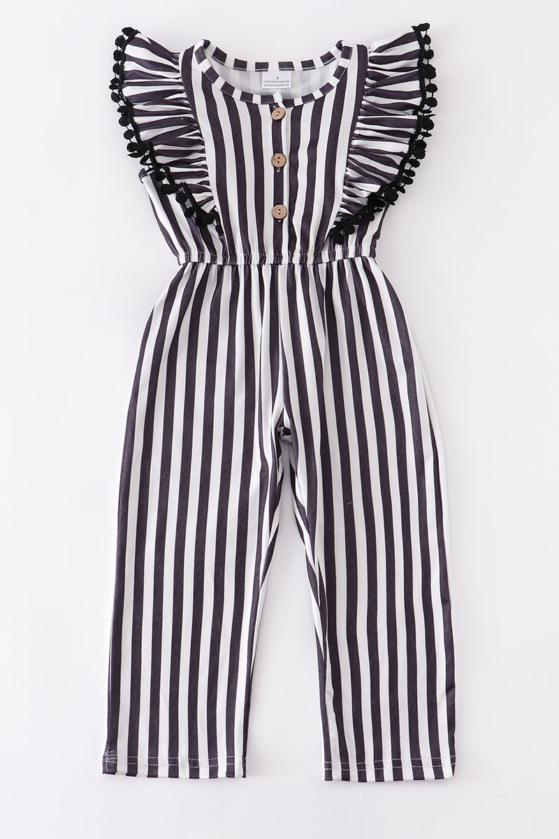 Black Striped Jumpsuit