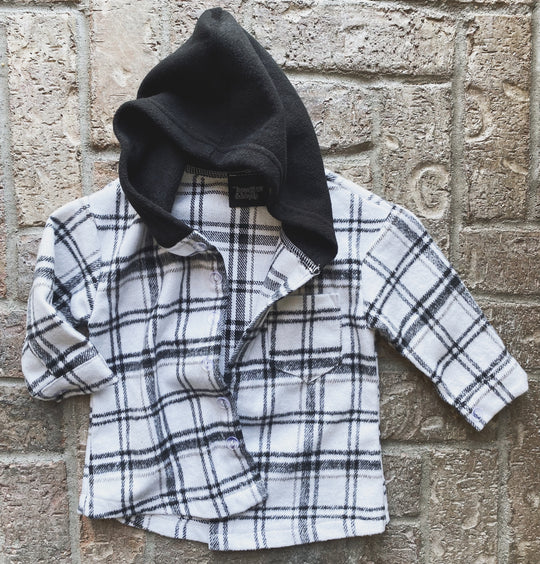 Hoodie Plaid Flannel Shacket