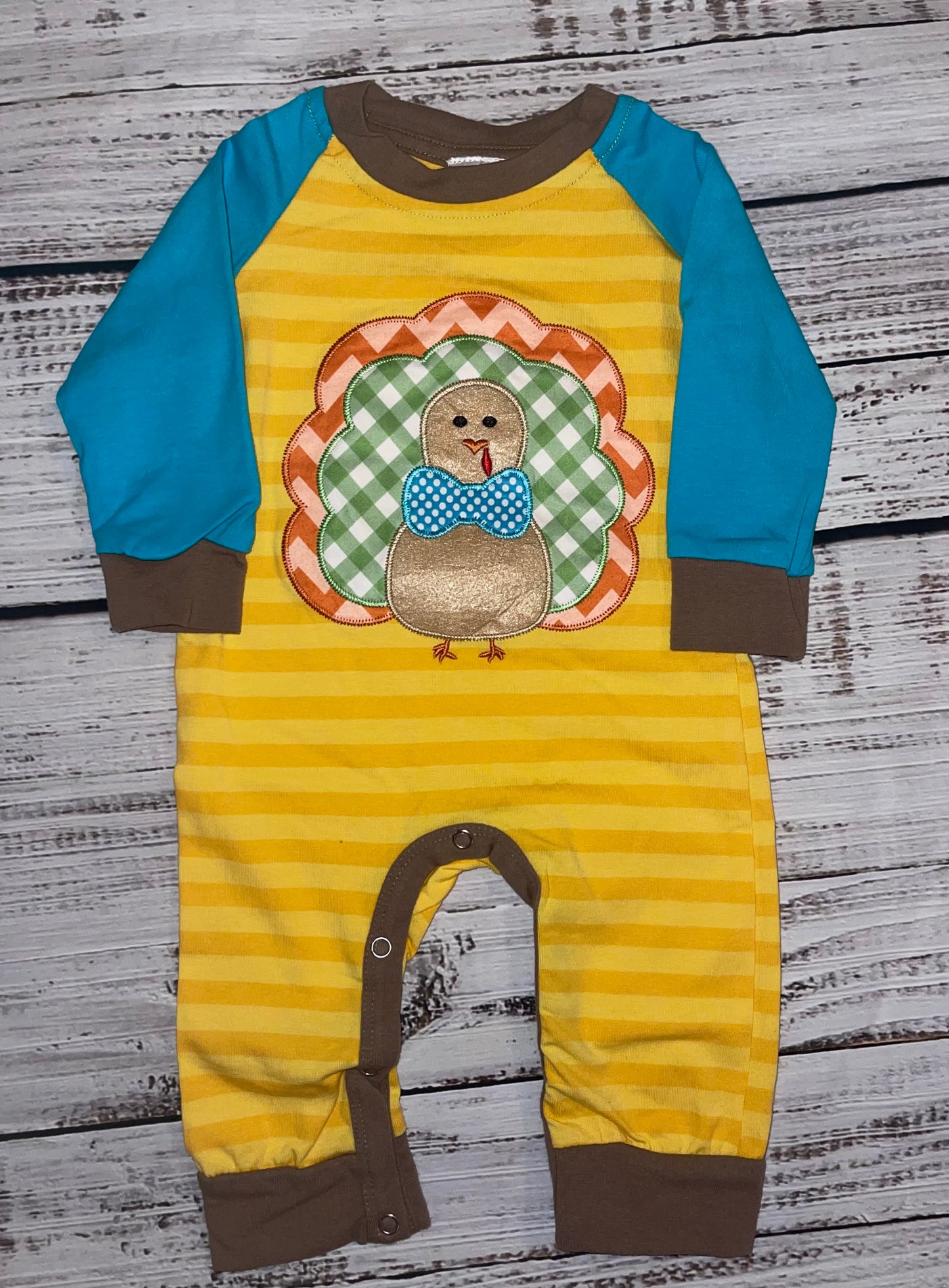 Turkey Siblings-Boy Romper