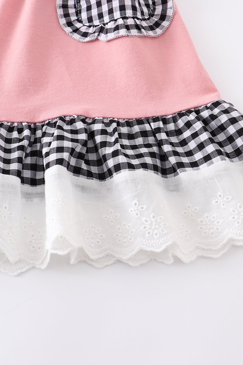 Pink Bunny Gingham Dress