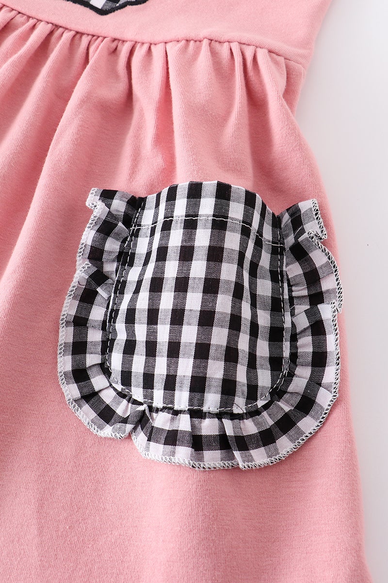 Pink Bunny Gingham Dress