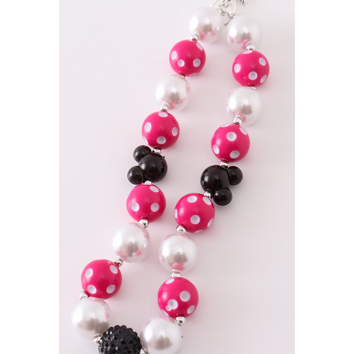 Pink Dot Mickey Necklace