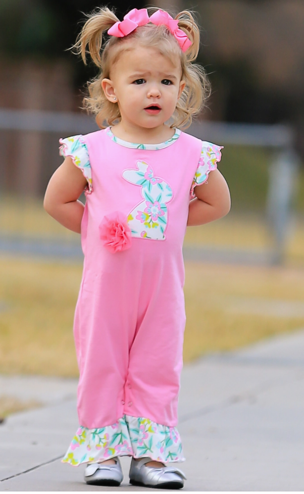 Pink Easter Bunny Romper