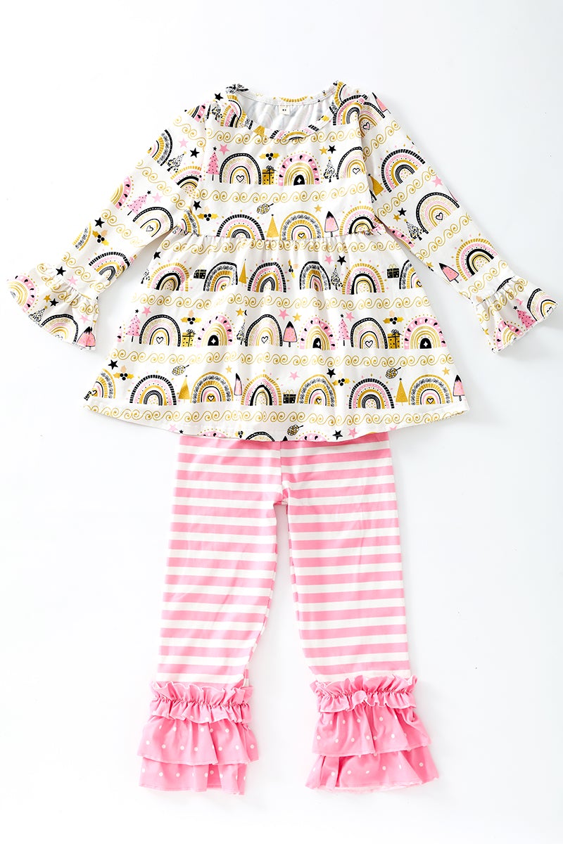 Rainbow Ruffle 2pc Outfit