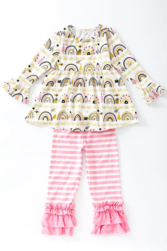 Rainbow Ruffle 2pc Outfit