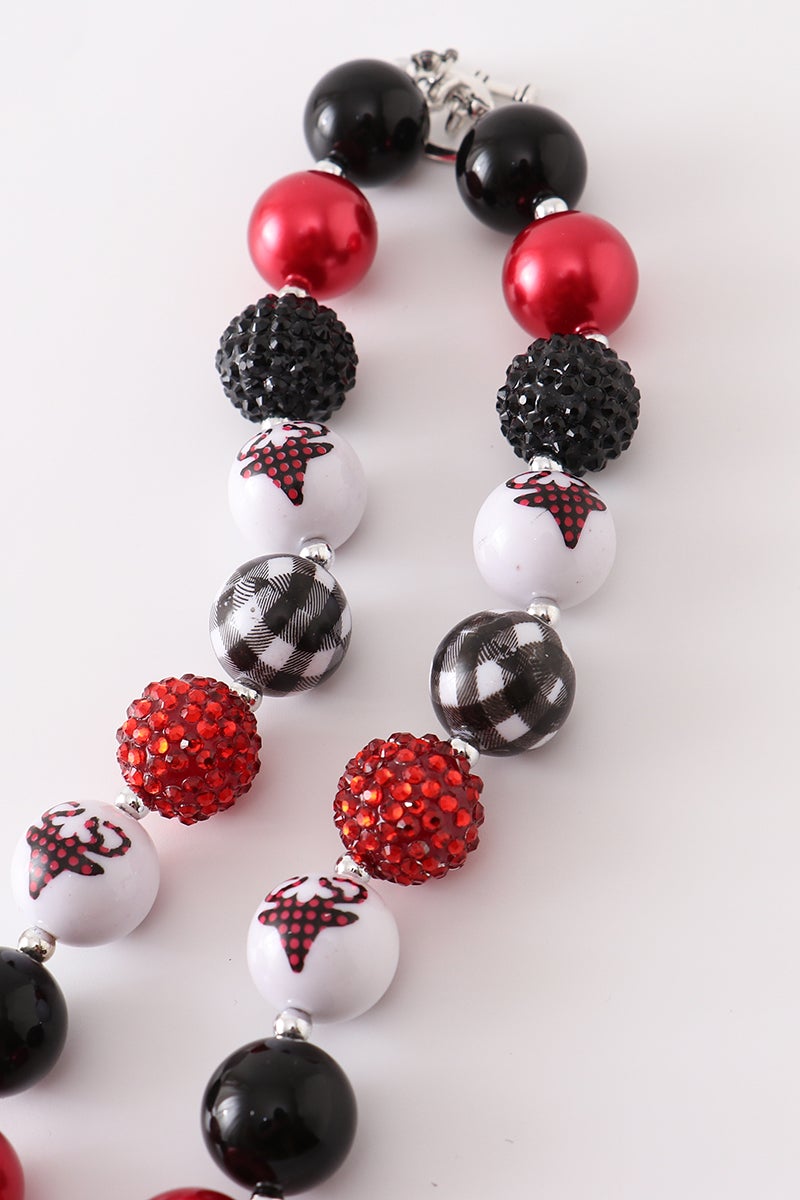 Red & Black Deer Necklace