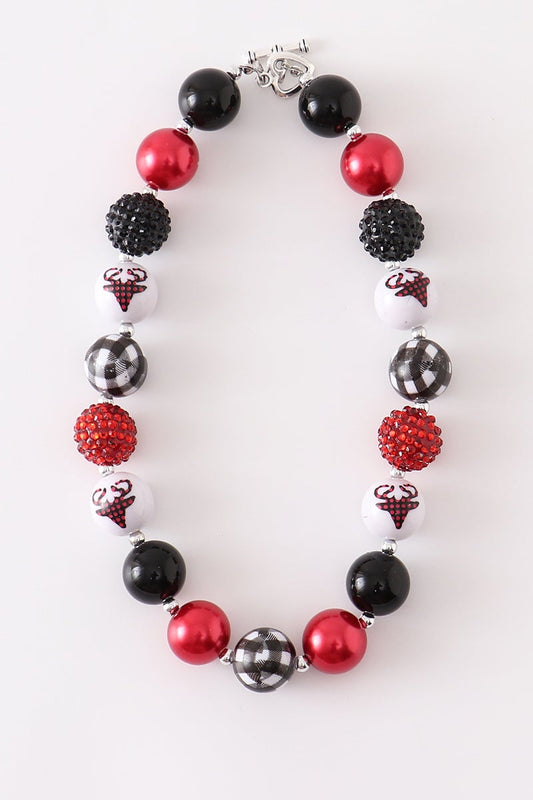 Red & Black Deer Necklace