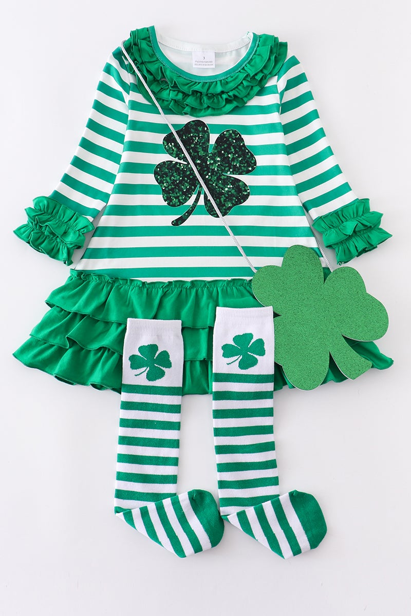 Striped St. Paddy's Day Dress Set