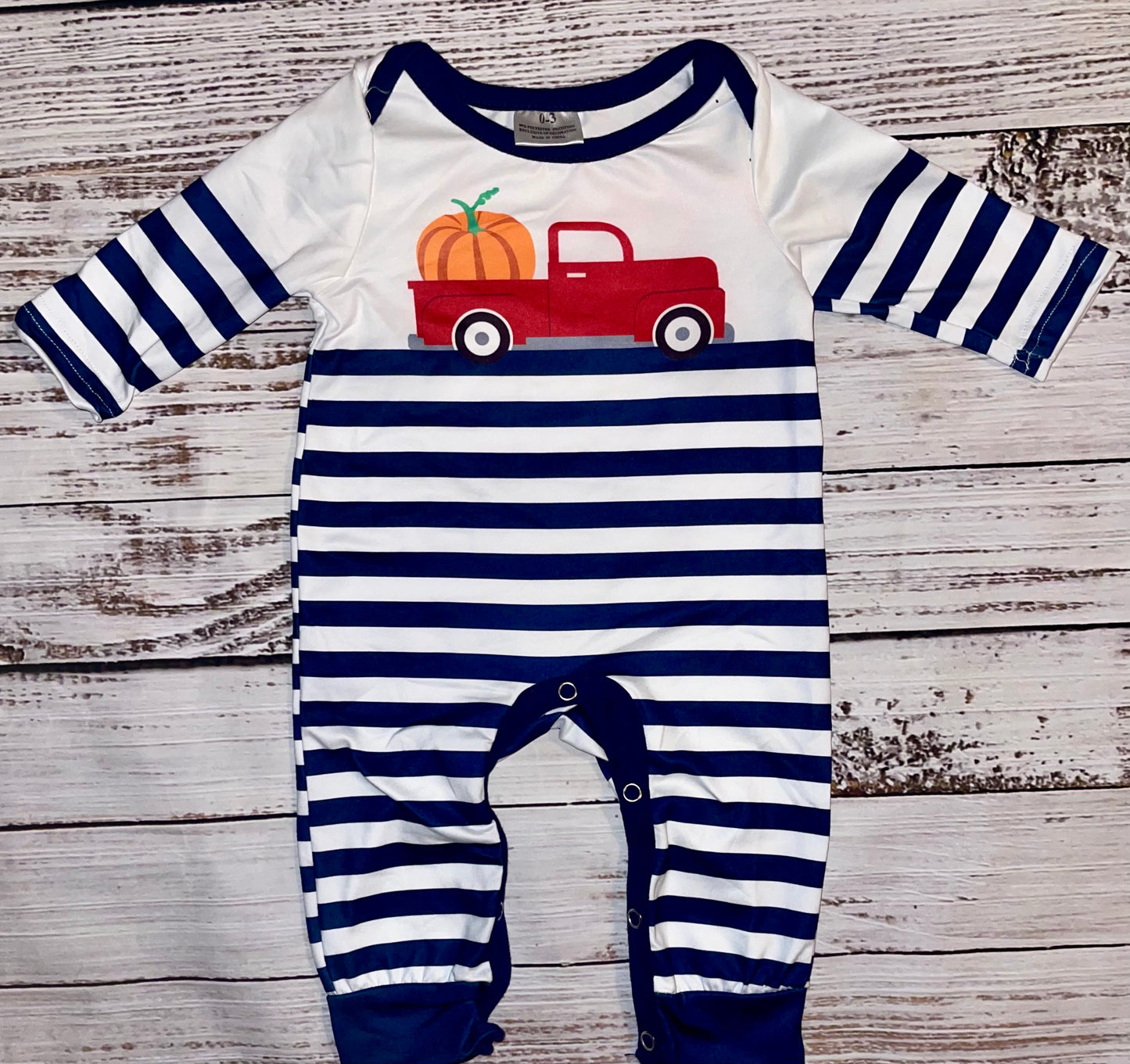 Pumpkin Brothers Red Truck- Romper