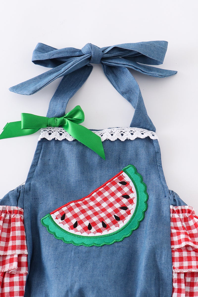 Watermelon Ruffle Romper